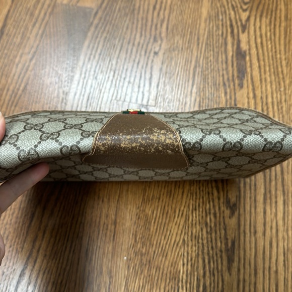 Gucci Beige/Brown GG Supreme Canvas & Leather
Vintage Accessory Edition Clutch - Picture 5 of 9
